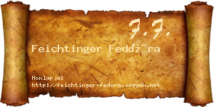 Feichtinger Fedóra névjegykártya